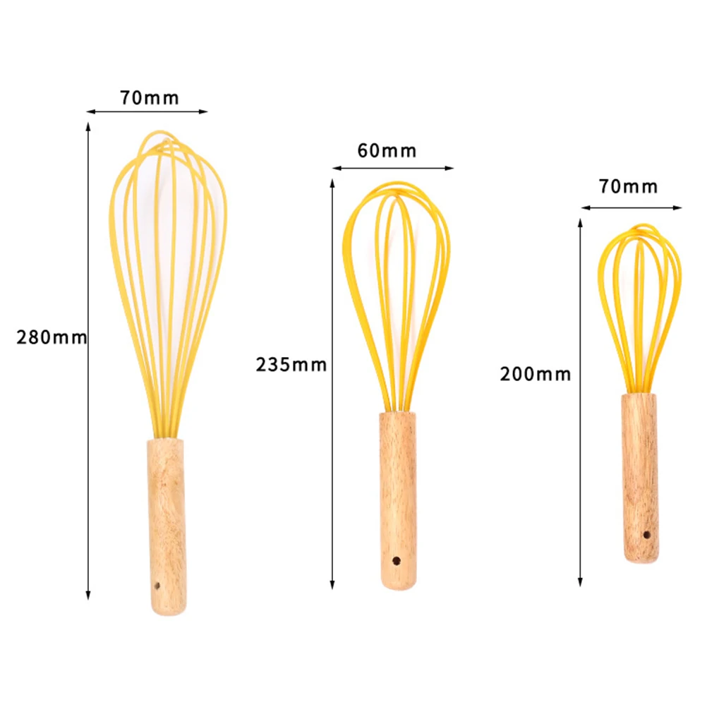 2pcs Eggbeater Kitchen Gadgets Whisk Hand Mixer Baking Tools Kitchen Hand Mixer Wooden Handle Food Grade Silicone
2pcs Eggbeater Kitchen Gadgets Whisk Hand Mixer Baking Tools Kitchen Hand Mixer Wooden Handle Food Grade Silicone