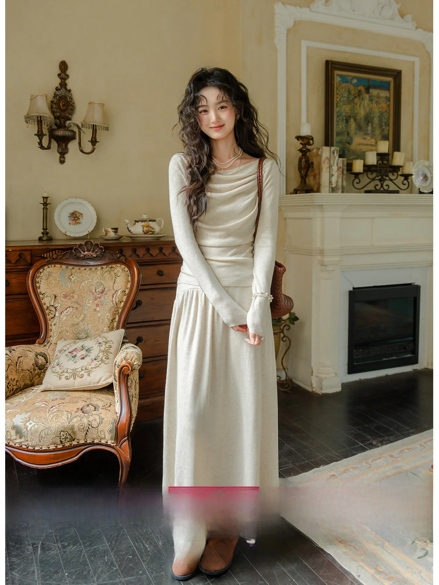 Women's Knitted Two-Piece Set High Waist Skirt Long Sleeve Comfortable Warm Fashionable Autumn Winter Ensemble Casual Home Date
Women's Knitted Two-Piece Set High Waist Skirt Long Sleeve Comfortable Warm Fashionable Autumn Winter Ensemble Casual Home Date