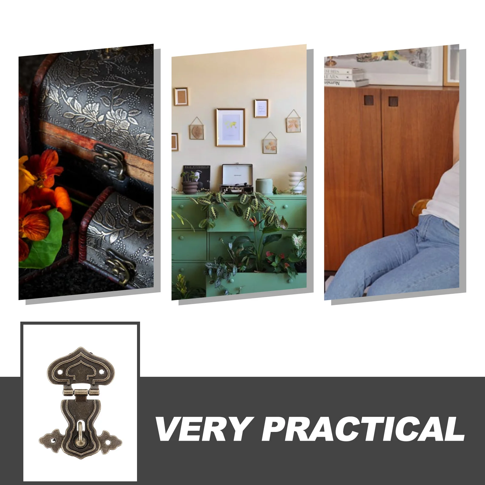 6Pcs Zinc Alloy Jewelry Box Lock Hasp Vintage Metal Buckle Latch Small Gift Box Hasps Durable Replacement for Cabinet Decoration
6Pcs Zinc Alloy Jewelry Box Lock Hasp Vintage Metal Buckle Latch Small Gift Box Hasps Durable Replacement for Cabinet Decoration