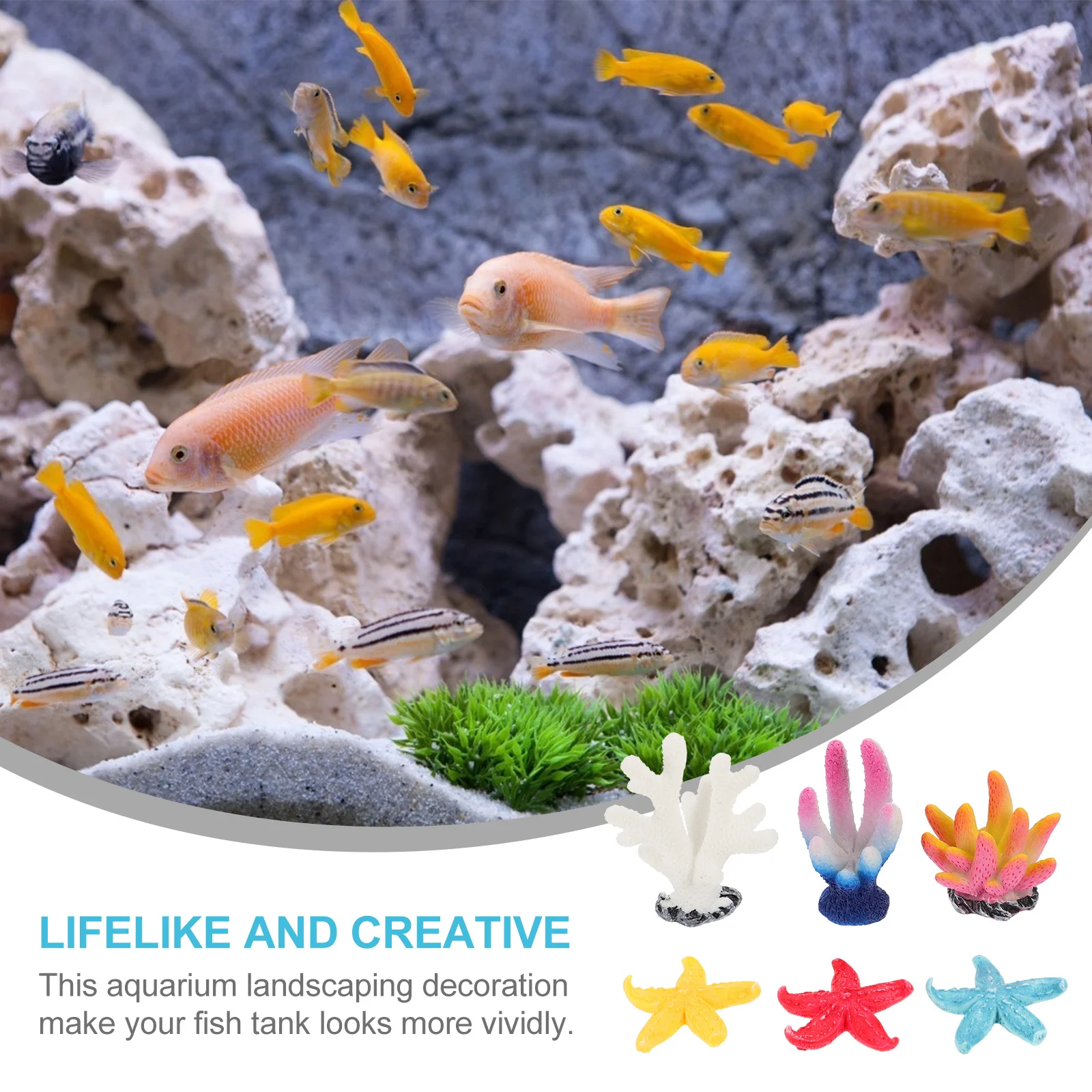 6pcs Coral Ornament For Aquarium Resin Craft Salt Fresh Water Fish Tank Decor Landscape Adornment Aquarium Decoration Pet
6pcs Coral Ornament For Aquarium Resin Craft Salt Fresh Water Fish Tank Decor Landscape Adornment Aquarium Decoration Pet