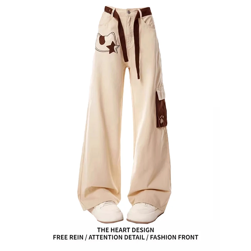 Женские мешковатые джинсы Y2k в стиле Харадзюку, винтажные джинсовые брюки со стразами, японский стиль 2000-х годов, широкие джинсы, длинные брюки, одежда
Женские мешковатые джинсы Y2k в стиле Харадзюку, винтажные джинсовые брюки со стразами, японский стиль 2000-х годов, широкие джинсы, длинные брюки, одежда