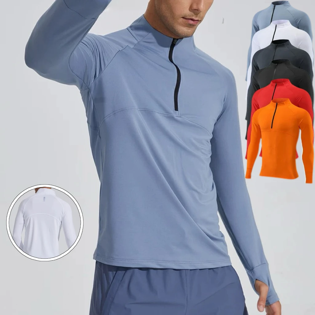 Men's Sports Running Long Sleeve Semi Zip Athletic Shirt Workout Top Comfortable Quick Dry Stand Collar Slim Fitted Base Layer
Men's Sports Running Long Sleeve Semi Zip Athletic Shirt Workout Top Comfortable Quick Dry Stand Collar Slim Fitted Base Layer