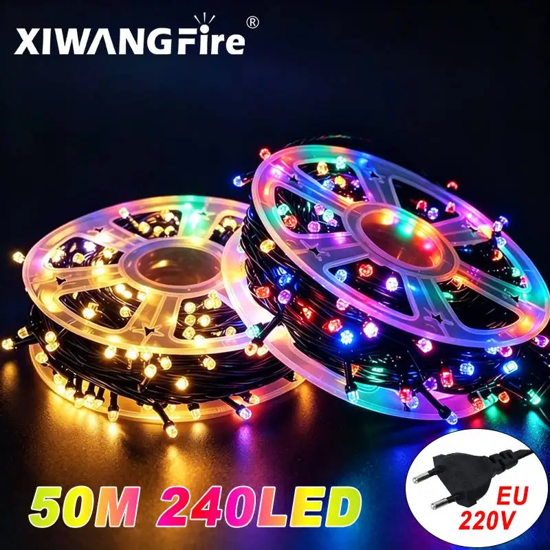 Светодиодная гирлянда на солнечных батареях 50 м, 240 LED, теплый белый/разноцветный свет, 8 режимов, водонепроницаемая, для украшения двора, вечеринок, Рождества
Светодиодная гирлянда на солнечных батареях 50 м, 240 LED, теплый белый/разноцветный свет, 8 режимов, водонепроницаемая, для украшения двора, вечеринок, Рождества