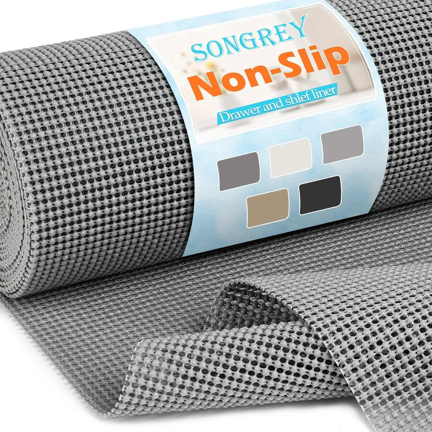 Non-Slip Drawer and Shelf Liner, Thick Strong Grip Mat, Protect Kitchen Cupboard, Breathable, 12IN x 10FT, Dark Gray
Non-Slip Drawer and Shelf Liner, Thick Strong Grip Mat, Protect Kitchen Cupboard, Breathable, 12IN x 10FT, Dark Gray