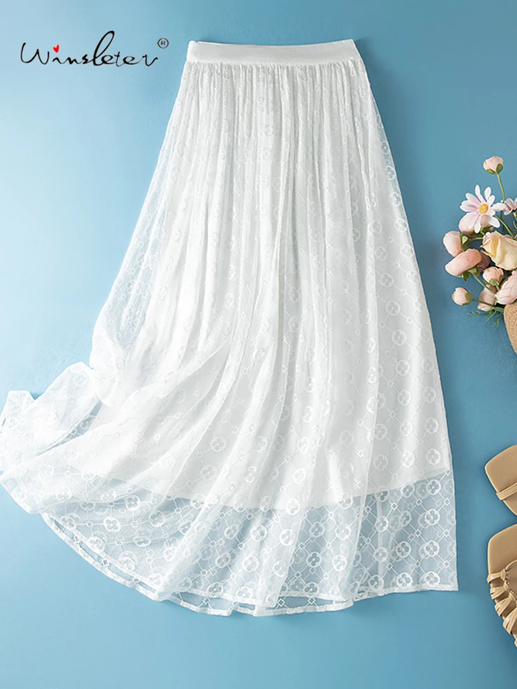 Winsleter-Women 100%Real Silk Elegant Skirts, Elastic Waist Embroidery, Beach Vacation Party Fairy Skirt, 2025 Summer B55537CC
Winsleter-Women 100%Real Silk Elegant Skirts, Elastic Waist Embroidery, Beach Vacation Party Fairy Skirt, 2025 Summer B55537CC