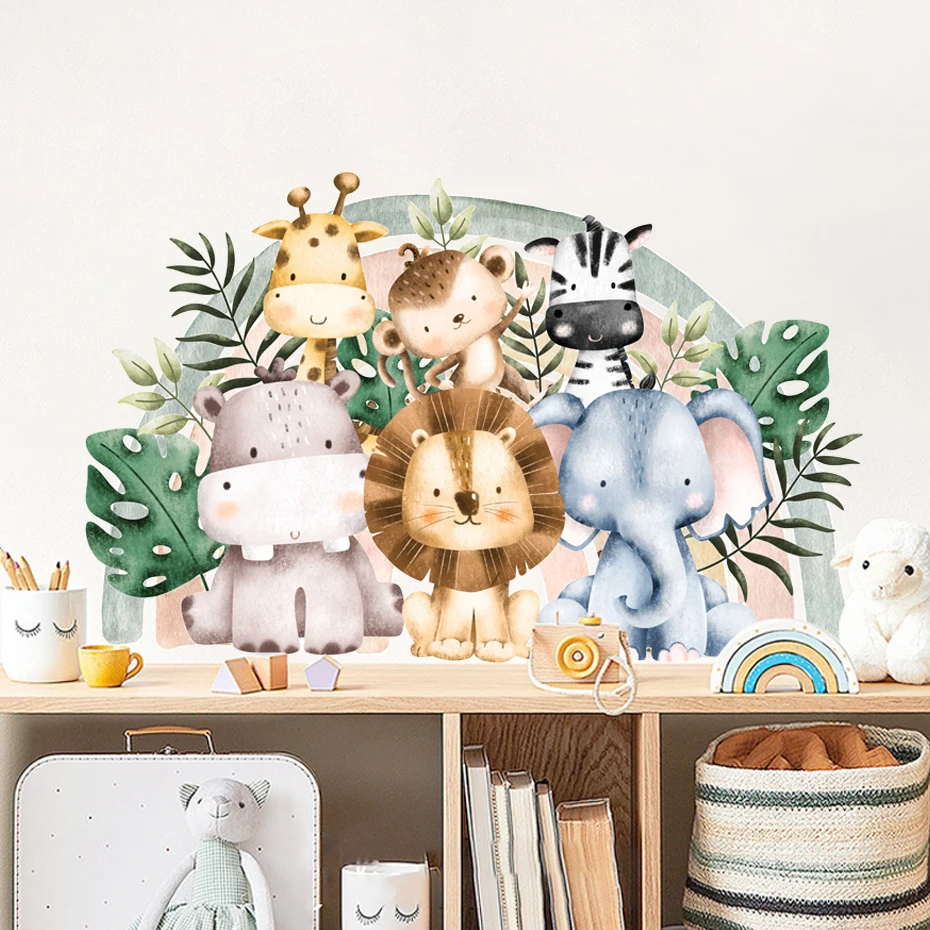 Boho Wildlife Jungle Animal Cartoon Giraffe Watercolor Nursery Sticker Wall Decals Art Print Kids Boys Room Interior Home Decor
Boho Wildlife Jungle Animal Cartoon Giraffe Watercolor Nursery Sticker Wall Decals Art Print Kids Boys Room Interior Home Decor