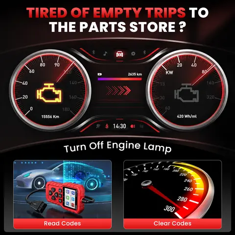 LAUNCH Creader 329 OBD2 Fault Scanner Auto Diagnostic Tool Check Engine Light Code Reader with Battery Test Live Data O2 Sensor EVAP for 1996+ OBDII Cars