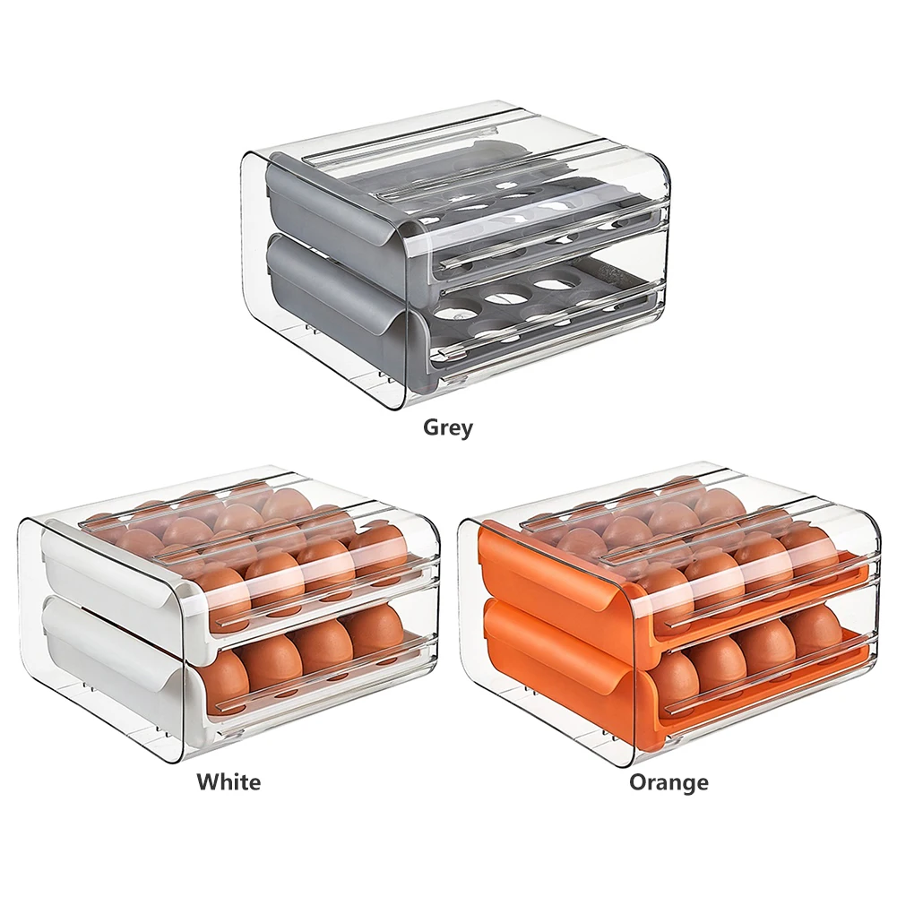 Prevent sliding egg storage box transparent drawer to save space rolling plastic egg rack basket kitchen refrigerator
Prevent sliding egg storage box transparent drawer to save space rolling plastic egg rack basket kitchen refrigerator