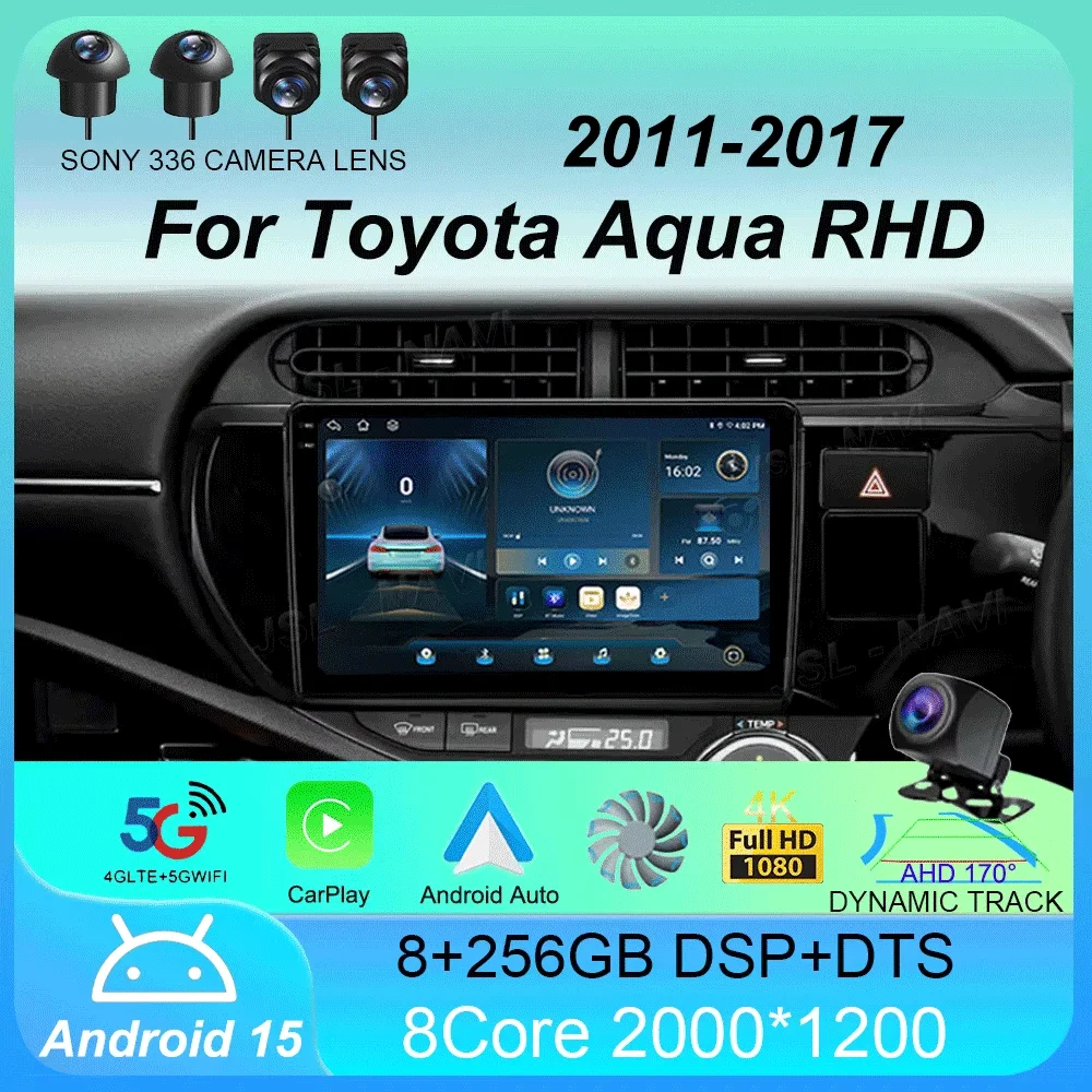 Car Radio Android 15 Carplay Auto WIFI+4G Multimedia Player For Toyota Aqua LHD RHD 2011 - 2017 Autoradio Stereo 2din Head Unit
Car Radio Android 15 Carplay Auto WIFI+4G Multimedia Player For Toyota Aqua LHD RHD 2011 - 2017 Autoradio Stereo 2din Head Unit