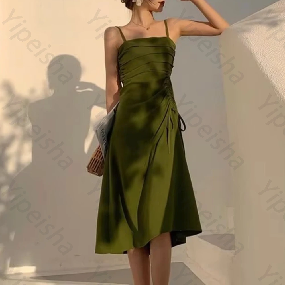 Elegant A-Line Long Sleeves Evening Dresses Sexy Spaghetti Strap Pleat Dress Exquisite High Quality Prom Party Gowns Customized
Elegant A-Line Long Sleeves Evening Dresses Sexy Spaghetti Strap Pleat Dress Exquisite High Quality Prom Party Gowns Customized