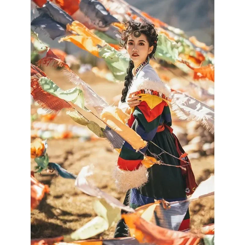 Rainbow Tibetan robes Tibetan costumes Yunnan Xizang tourism Ethnic wind color contrast travel photography Tibetan costumes Guoz
Rainbow Tibetan robes Tibetan costumes Yunnan Xizang tourism Ethnic wind color contrast travel photography Tibetan costumes Guoz