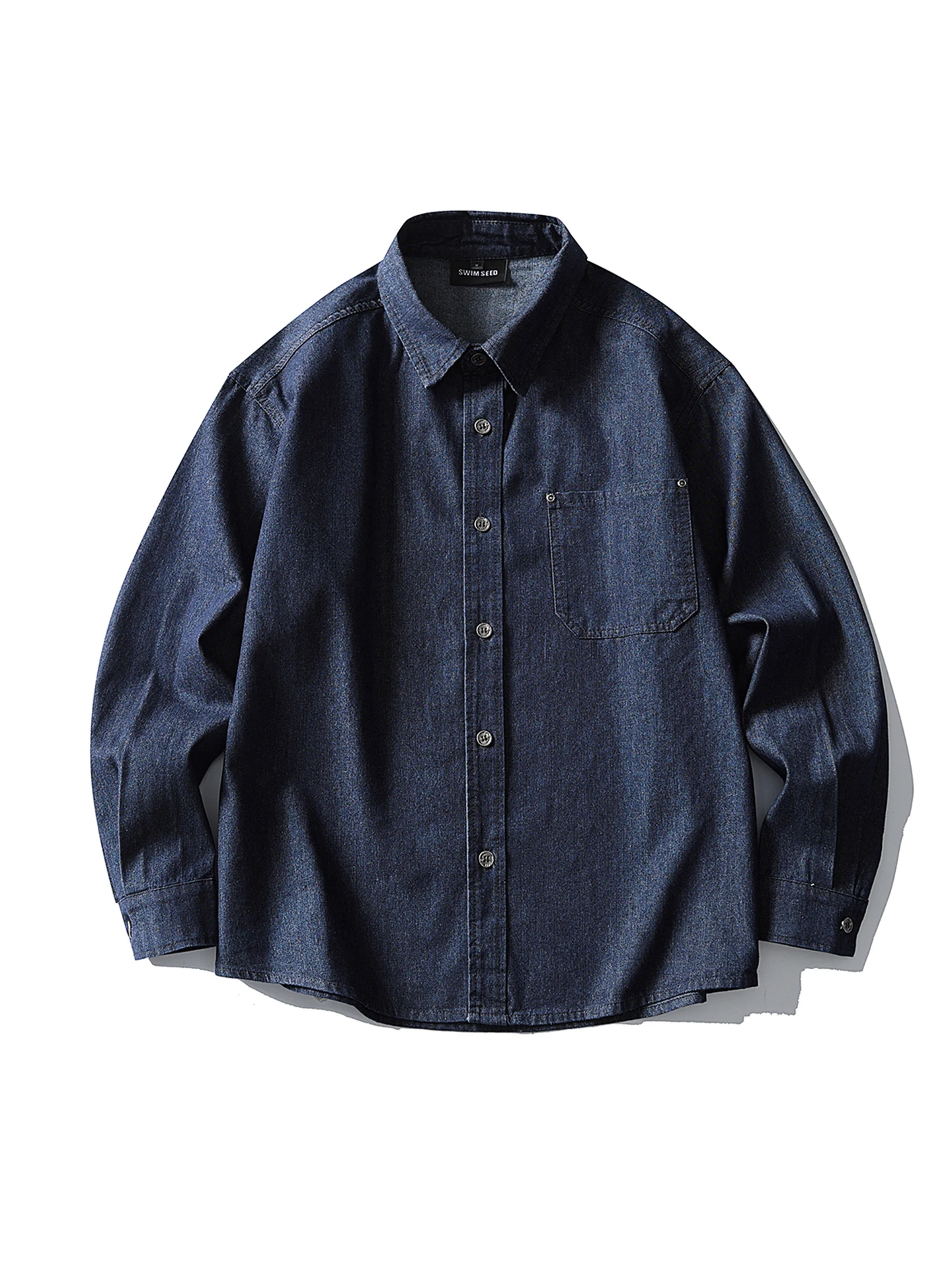 Retro Japanese Sle Deep Blue Long Sve Collared Denim irt Men's Spring Commute Versatile Outerwear Casual Cotton Polyester
Retro Japanese Sle Deep Blue Long Sve Collared Denim irt Men's Spring Commute Versatile Outerwear Casual Cotton Polyester