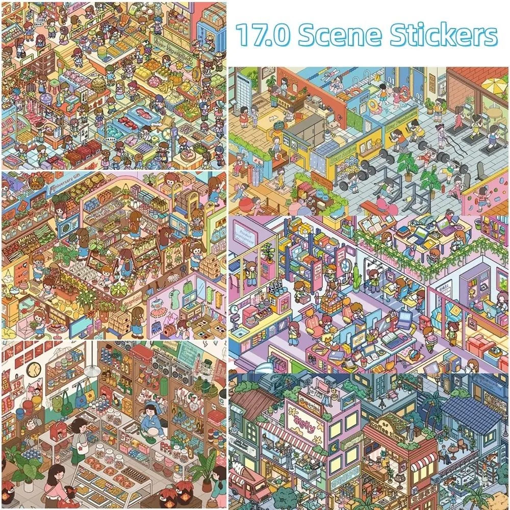 17.0 PET Mini Scene Stickers Cute Large Size Cartoon Stickers Die-cut Shop Gym Seaside 3D Stacking Stickers Creative Gifts
17.0 PET Mini Scene Stickers Cute Large Size Cartoon Stickers Die-cut Shop Gym Seaside 3D Stacking Stickers Creative Gifts