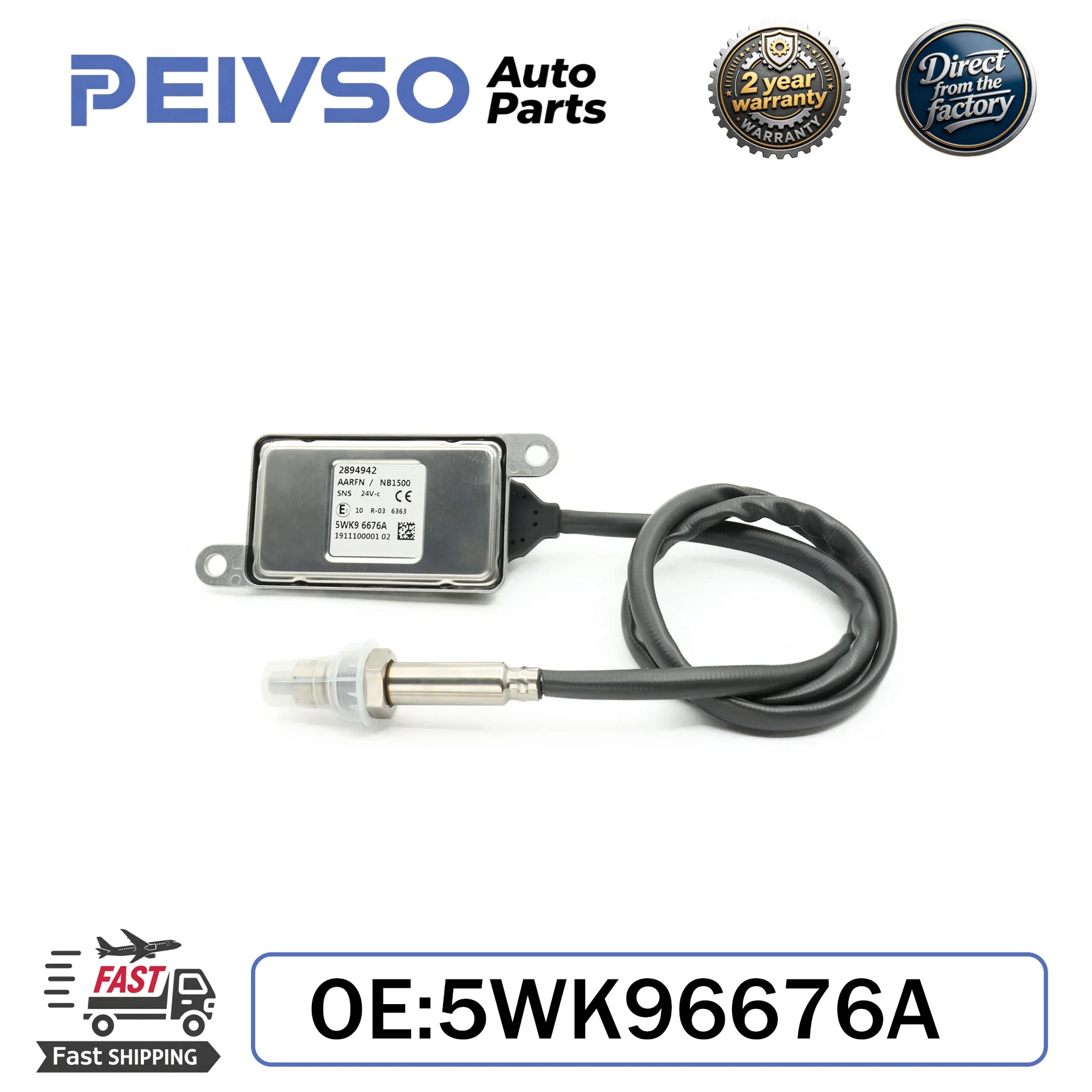 PEIVSO NEW 5WK96676A 2894942 High Quality Parts Nitrogen Oxygen Sensor For CUMMINS DH Engine 24V Auto Parts
PEIVSO NEW 5WK96676A 2894942 High Quality Parts Nitrogen Oxygen Sensor For CUMMINS DH Engine 24V Auto Parts