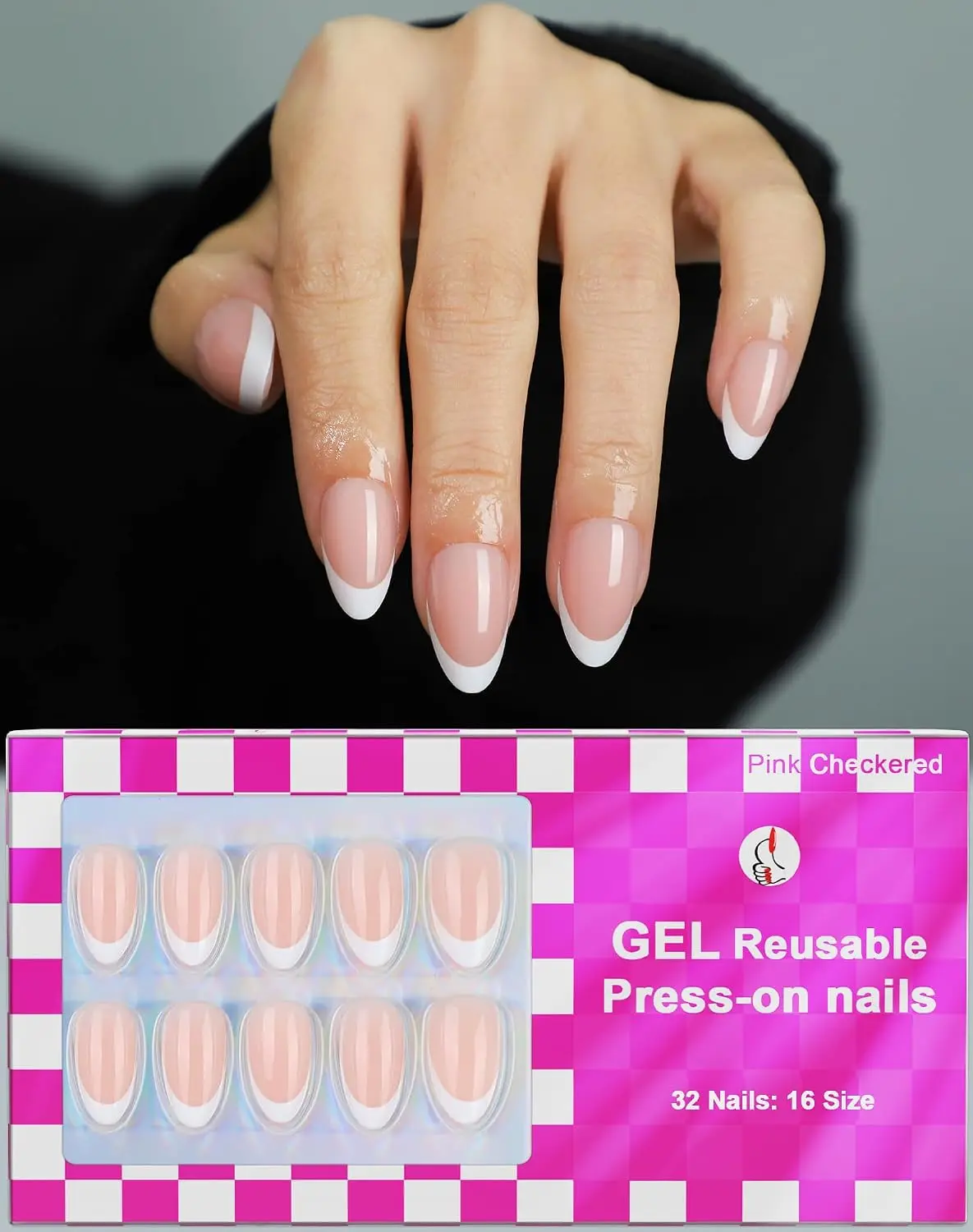 Short Almond Press On Nails 32pcs Glossy Gel Fake Nails 16 Sizes with Glue
Short Almond Press On Nails 32pcs Glossy Gel Fake Nails 16 Sizes with Glue