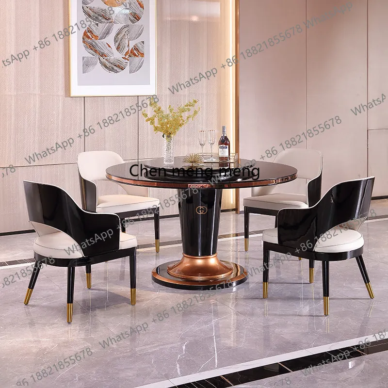 Light luxury solid wood high-end dining chair, baking paint, high-end restaurant with armrest back chair
Light luxury solid wood high-end dining chair, baking paint, high-end restaurant with armrest back chair