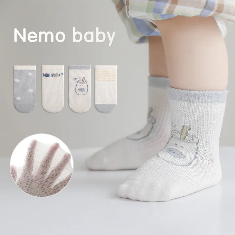 4 Pairs/Lot Summer Baby Socks Ultrathin Mesh Newborn Baby Cotton Socks Cute Cartoon Children's Mid tube Sock
4 Pairs/Lot Summer Baby Socks Ultrathin Mesh Newborn Baby Cotton Socks Cute Cartoon Children's Mid tube Sock
