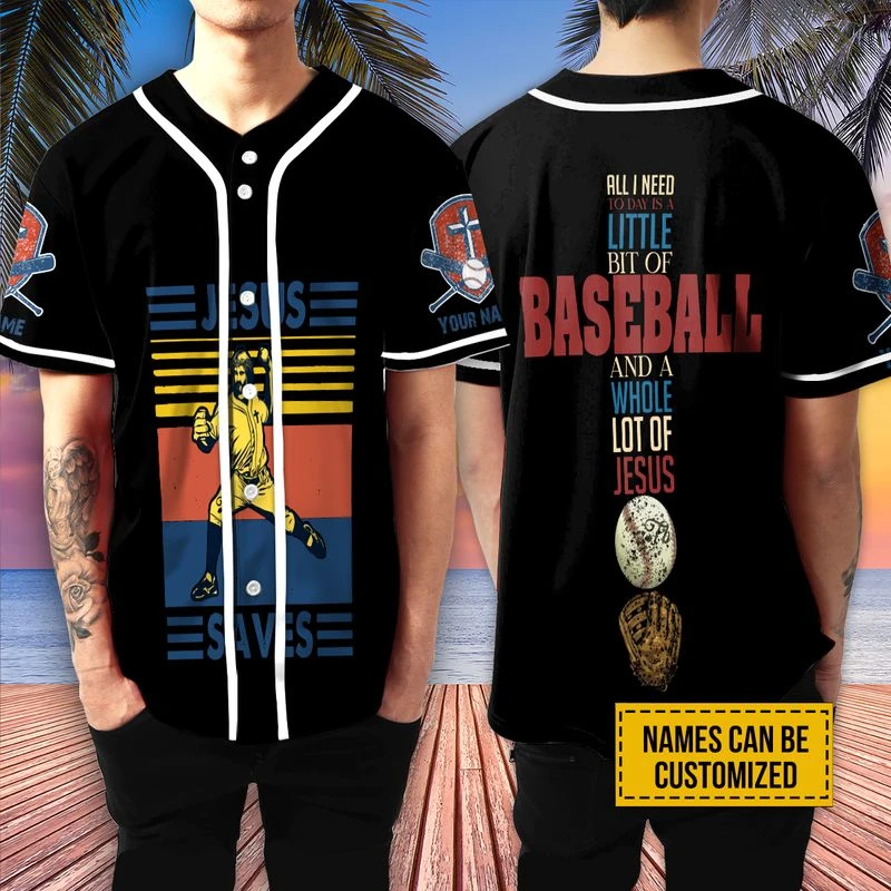 Custom Name Jesus Saves Baseball Jersey Retro Vintage Print Cross Unisex Oversized Sport Top Diy Text Gift For Baseball Lovers
Custom Name Jesus Saves Baseball Jersey Retro Vintage Print Cross Unisex Oversized Sport Top Diy Text Gift For Baseball Lovers