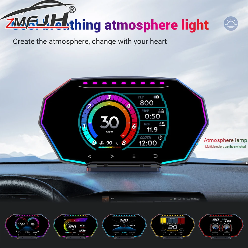 F11 Car OBD Gauge GPS Head Up Display For HUD RPM Tachometer Water Temperature Speed Gauge With Overspeed Alarm Auto Accessories
F11 Car OBD Gauge GPS Head Up Display For HUD RPM Tachometer Water Temperature Speed Gauge With Overspeed Alarm Auto Accessories