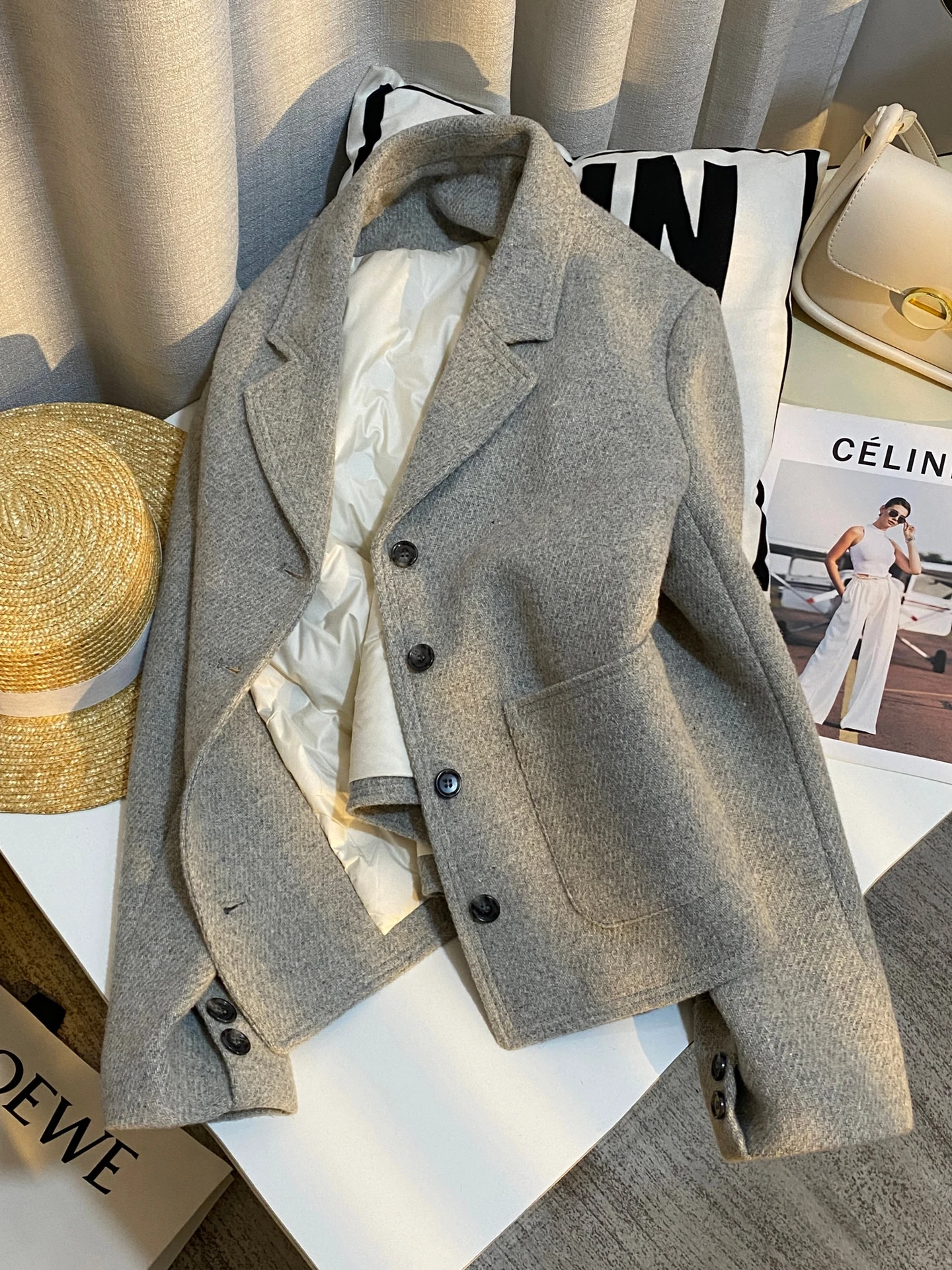 ay Flannel Fce Lined Women's Suit Jaet Winter Warmth Faion Casual Sle ort Coat Button Closure Long Sve
ay Flannel Fce Lined Women's Suit Jaet Winter Warmth Faion Casual Sle ort Coat Button Closure Long Sve