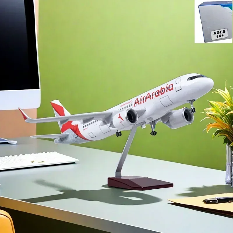 47CM 1/80 Airplane A320 AirArabia Arabia Airlines Model Toy Light & Wheel Landing Gear Diecast Resin Plane Model
47CM 1/80 Airplane A320 AirArabia Arabia Airlines Model Toy Light & Wheel Landing Gear Diecast Resin Plane Model