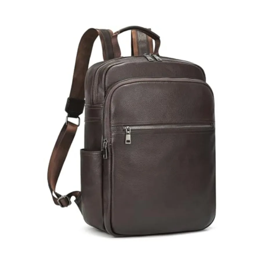 Genuine Leather Shoulder Bag for Men Casual Backpack Slim Daypack 15.6 Inch Laptop Rucksack Business Travel Outdoor Bag, Coffee
Genuine Leather Shoulder Bag for Men Casual Backpack Slim Daypack 15.6 Inch Laptop Rucksack Business Travel Outdoor Bag, Coffee
