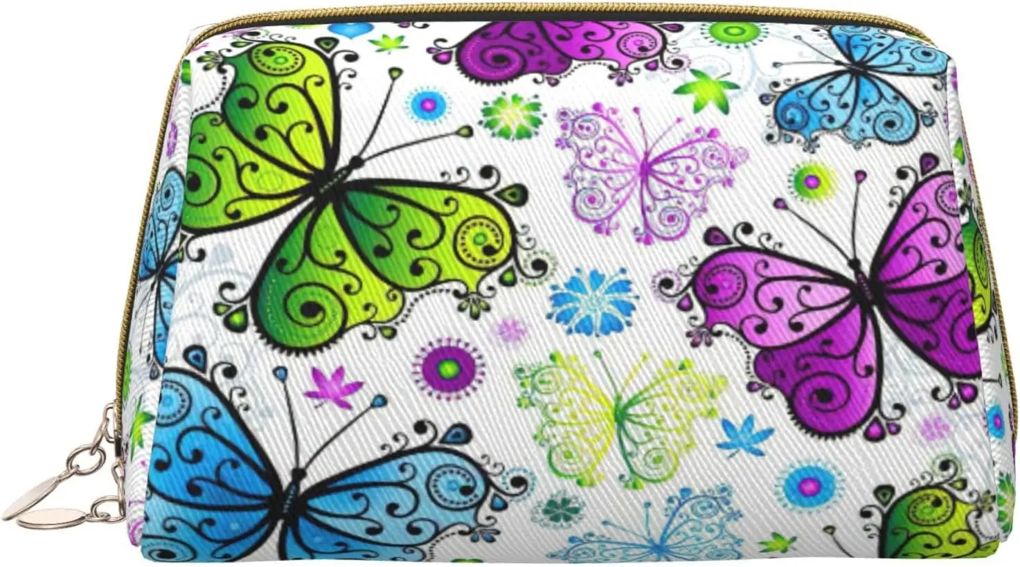 Spring Colorful Butterfly Print Leather zipper makeup bag Cosmetic Pouch Travel Organizer Toiletry Clutch
Spring Colorful Butterfly Print Leather zipper makeup bag Cosmetic Pouch Travel Organizer Toiletry Clutch