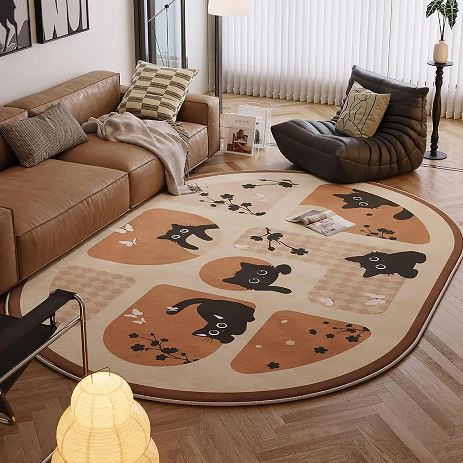VIKAMA Cartoon Cute Cat Sofa Carpet Faux Cashmere Waterproof Stain-Resistant Anti-Static Living Room Bedroom Home Decor Carpet
VIKAMA Cartoon Cute Cat Sofa Carpet Faux Cashmere Waterproof Stain-Resistant Anti-Static Living Room Bedroom Home Decor Carpet