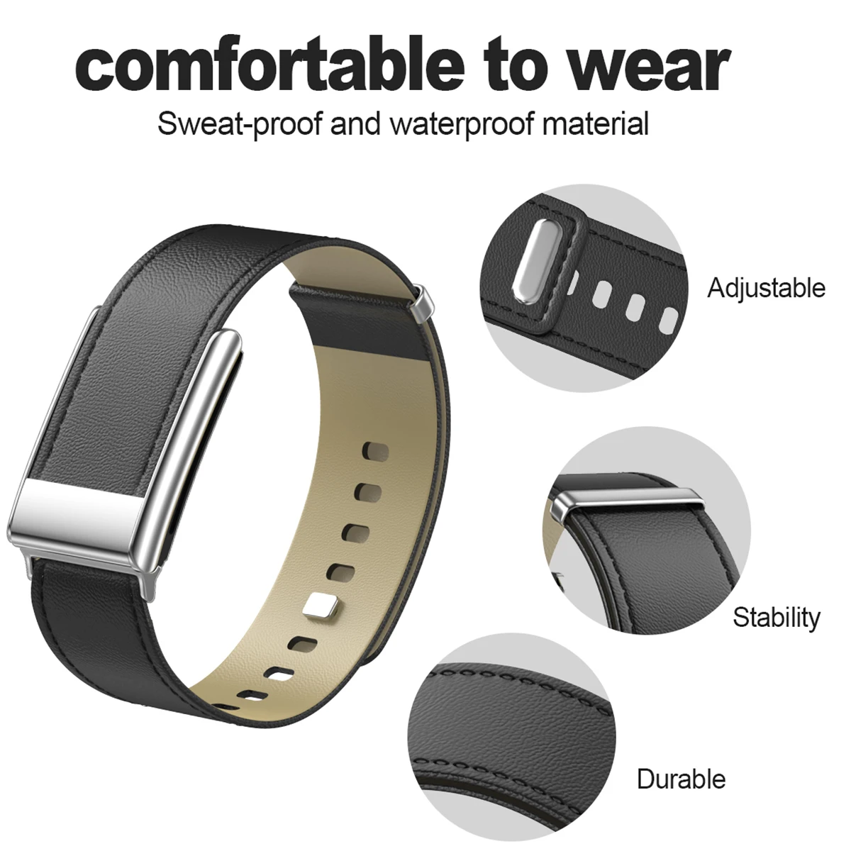 Leather Strap for WHOOP 5.0 MG WristBand Waterproof and Sweatproof Soft Adjustable Straight Leather Stainless Steel Buckle Band
Leather Strap for WHOOP 5.0 MG WristBand Waterproof and Sweatproof Soft Adjustable Straight Leather Stainless Steel Buckle Band