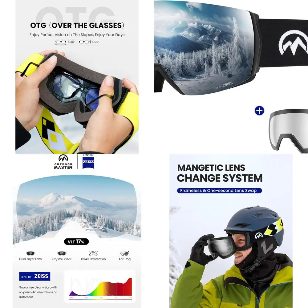 Лыжные очки Ultra с противотуманными, широкоугольными и сменными линзами для катания на сноуборде и лыжах
Лыжные очки Ultra с противотуманными, широкоугольными и сменными линзами для катания на сноуборде и лыжах