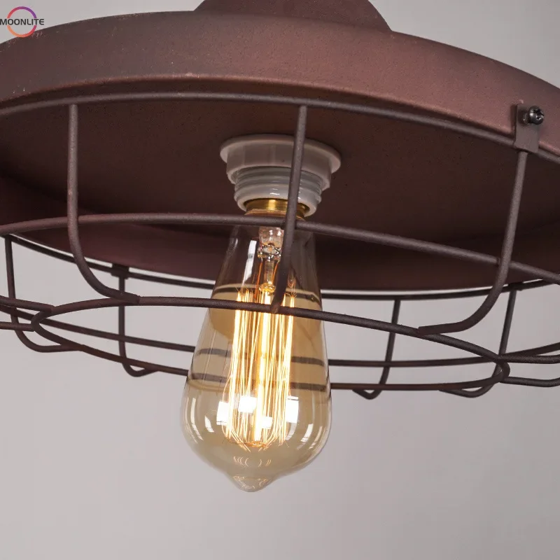 Retro American industrial rust colored pendant lights pot cover lamp restaurant bar counter nostalgic iron art pendant lights
Retro American industrial rust colored pendant lights pot cover lamp restaurant bar counter nostalgic iron art pendant lights