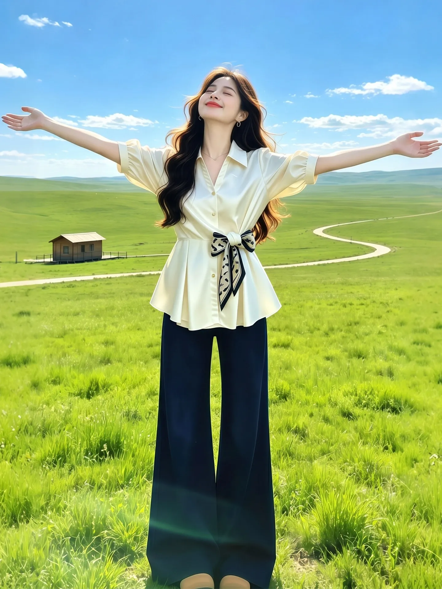 Elegant Knot Design Short Sleeve Shirt Women's Summer 2026 New Fashion Age-Defying Waist-Cinching Top Korean Style
Elegant Knot Design Short Sleeve Shirt Women's Summer 2026 New Fashion Age-Defying Waist-Cinching Top Korean Style