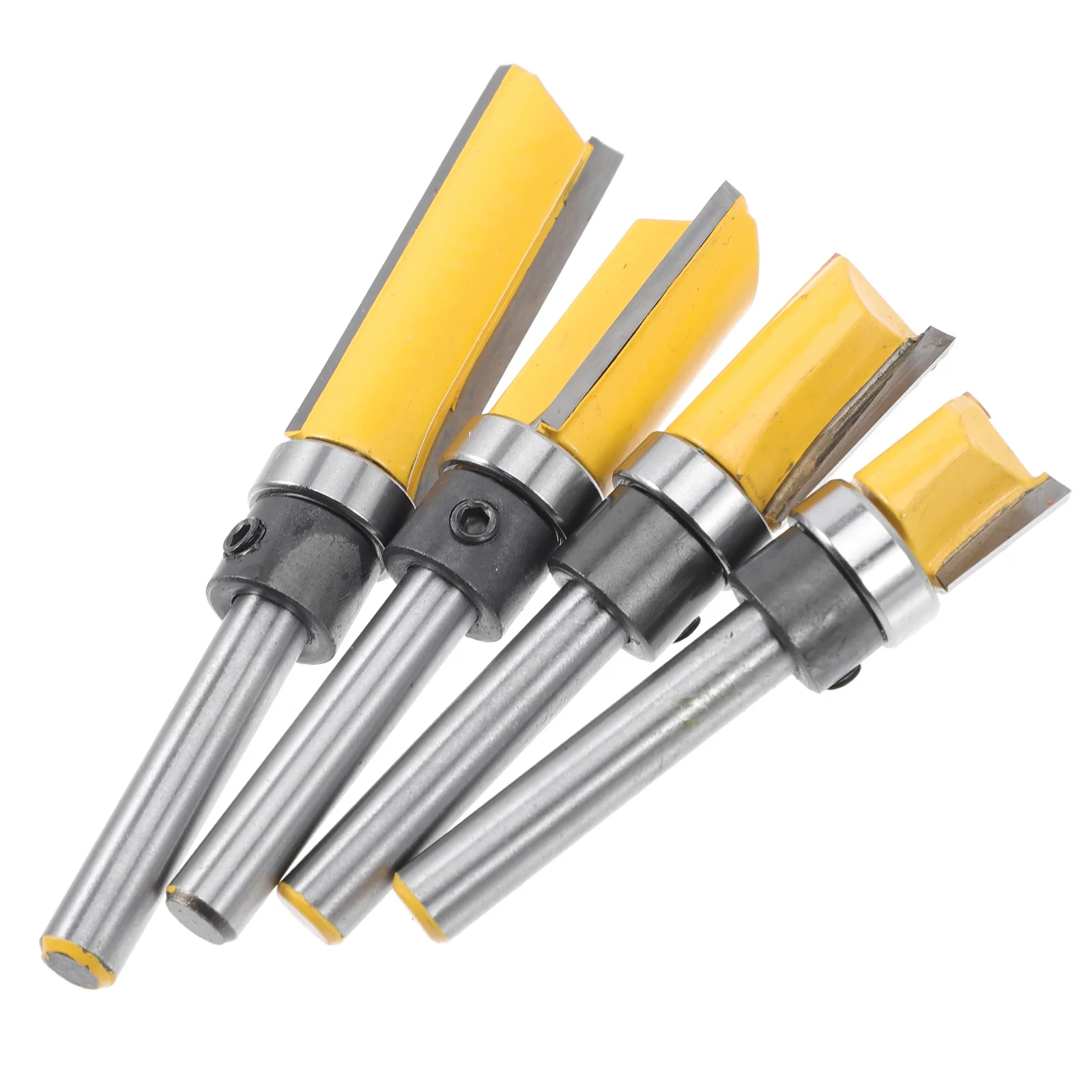 1Set Flush Trim Router Bit Stainless Steel Durable Engraving Trimming Cutter Groove Router Milling Cutter Tool for Woodworking
1Set Flush Trim Router Bit Stainless Steel Durable Engraving Trimming Cutter Groove Router Milling Cutter Tool for Woodworking