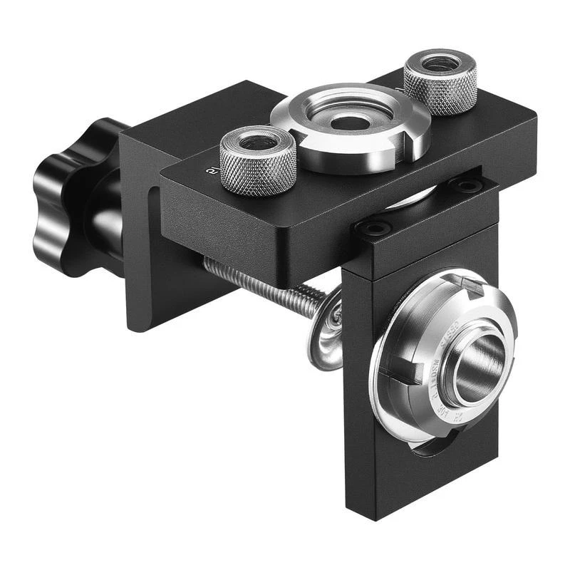 Self Centering Drill Guide Kit 5/16" 3/8" 19/32" For Woodworking Joints Furniture Assembly Cabinet Making, Aluminum Alloy Adjustable Width 3 Drill Bits Included
Self Centering Drill Guide Kit 5/16" 3/8" 19/32" For Woodworking Joints Furniture Assembly Cabinet Making, Aluminum Alloy Adjustable Width 3 Drill Bits Included
