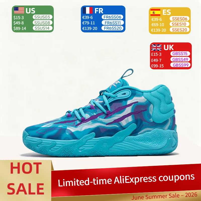 Puma MB.03: Stylish,Trendy,and Versatile Low-Top Basketball Shoes with a Unique Design—Unisex Style in Blue and Purple 309867-01
Puma MB.03: Stylish,Trendy,and Versatile Low-Top Basketball Shoes with a Unique Design—Unisex Style in Blue and Purple 309867-01