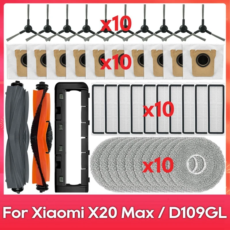 ABKP-для робота-пылесоса Xiaomi X20 Max/D109GL основная щетка боковая щетка Hepa фильтр швабра тканевые мешки для пыли аксессуары Запчасти
ABKP-для робота-пылесоса Xiaomi X20 Max/D109GL основная щетка боковая щетка Hepa фильтр швабра тканевые мешки для пыли аксессуары Запчасти