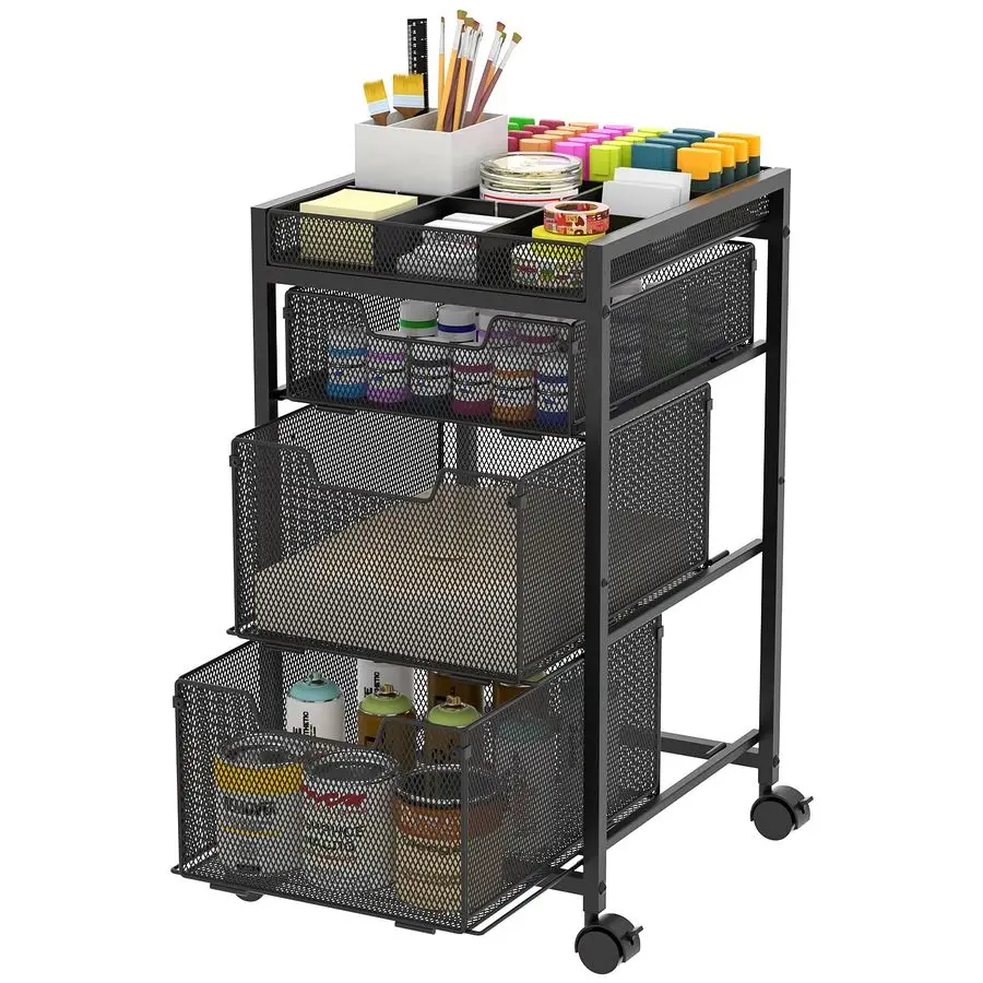 Utility Cart with 3 Drawers, Craft Organizer and Storage with DIY Divider, Lockable Wheels, MultiFunctional Storage for Art Supp
Utility Cart with 3 Drawers, Craft Organizer and Storage with DIY Divider, Lockable Wheels, MultiFunctional Storage for Art Supp