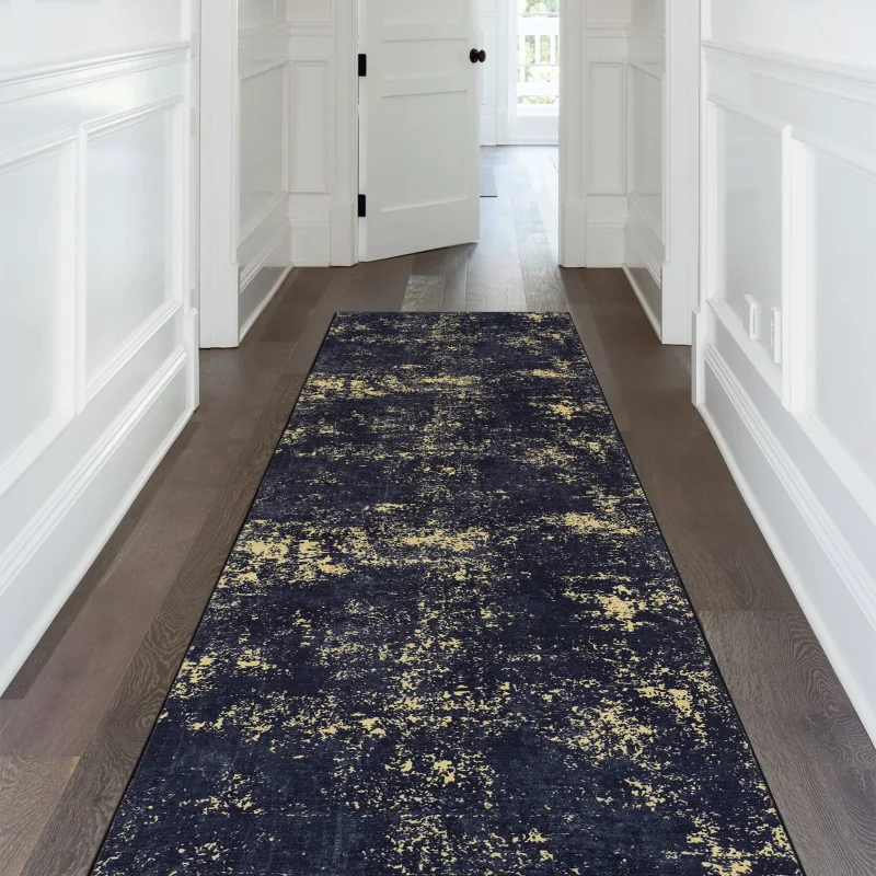 NAAR MAVAL Black Washable Rug 2'6'' x 10' Runner Rug (Black+Gold, 2'6'' x 10')
NAAR MAVAL Black Washable Rug 2'6'' x 10' Runner Rug (Black+Gold, 2'6'' x 10')