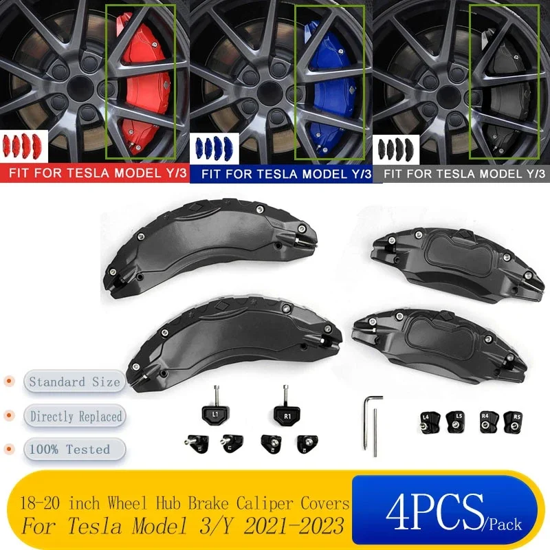 18-20 inch Aluminum Alloy Wheel Hub Brake Caliper Covers Car Modification Decoration Accessories For Tesla Model 3/Y 2021-2023
18-20 inch Aluminum Alloy Wheel Hub Brake Caliper Covers Car Modification Decoration Accessories For Tesla Model 3/Y 2021-2023