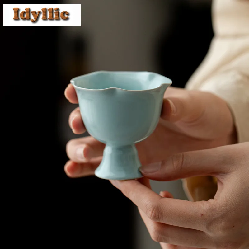 2pc/lot Congealed Fat Cyan High Foot Teacup Vintage Tea Bowl Mug Tea-tasting Personal Cup Jianzhan Master Cups Collection 75ml
2pc/lot Congealed Fat Cyan High Foot Teacup Vintage Tea Bowl Mug Tea-tasting Personal Cup Jianzhan Master Cups Collection 75ml