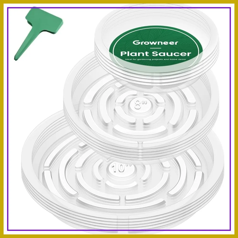15 Pack Clear Plant Saucers 6/8/10 Inch with 15 Plant Labels, Plastic Drip Trays for Indoor Outdoor Plants
15 Pack Clear Plant Saucers 6/8/10 Inch with 15 Plant Labels, Plastic Drip Trays for Indoor Outdoor Plants
