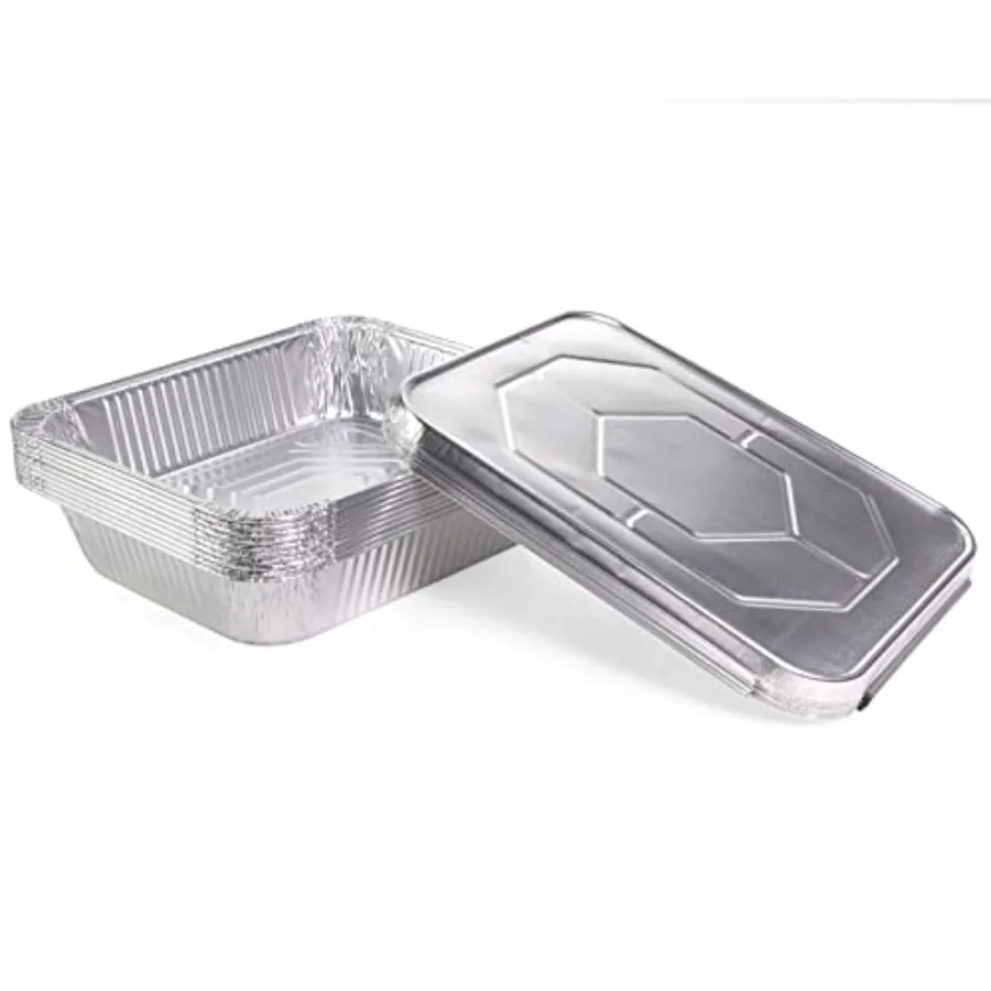 Half-Size Aluminum Steam Table Pans with Lids - Deep 13" x 11" x 3" Pack of 10 - Disposable Foil Pan for Grilling Roasting BBQ
Half-Size Aluminum Steam Table Pans with Lids - Deep 13" x 11" x 3" Pack of 10 - Disposable Foil Pan for Grilling Roasting BBQ