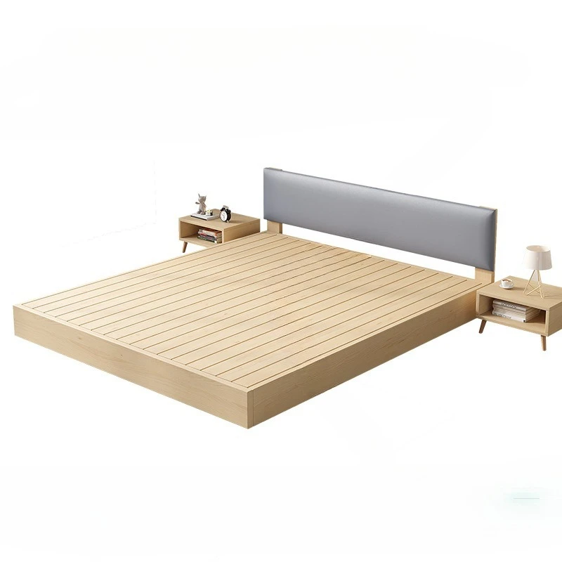 Кровать с татами из массива дерева от пола до потолка, простой каркас кровати с ребрами, комната для аренды в японском стиле, низкая кровать на полу.
Кровать с татами из массива дерева от пола до потолка, простой каркас кровати с ребрами, комната для аренды в японском стиле, низкая кровать на полу.