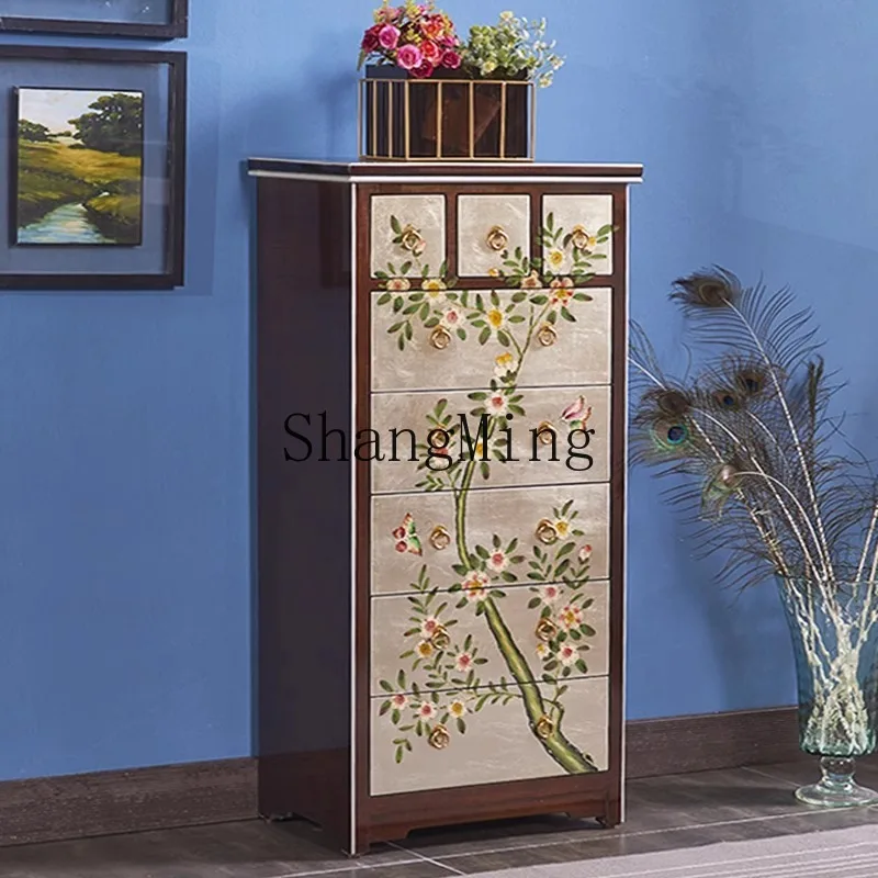 ZYY Home Painted Entrance Cabinet Chinese Retro Bedroom Bucket Storage Locker Solid Wood Drawer Cabinet
ZYY Home Painted Entrance Cabinet Chinese Retro Bedroom Bucket Storage Locker Solid Wood Drawer Cabinet