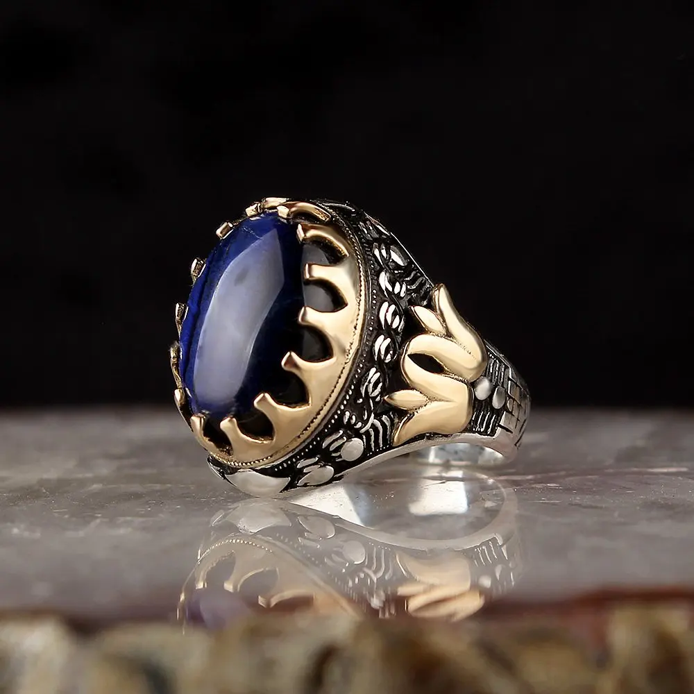 Parlament Blue Cat 'S Eye Stone 925 Sterling Silver Ring, Gift for Men Jewelry, Vintage, Real Natural Stone, ottoman Style Fashion
Parlament Blue Cat 'S Eye Stone 925 Sterling Silver Ring, Gift for Men Jewelry, Vintage, Real Natural Stone, ottoman Style Fashion