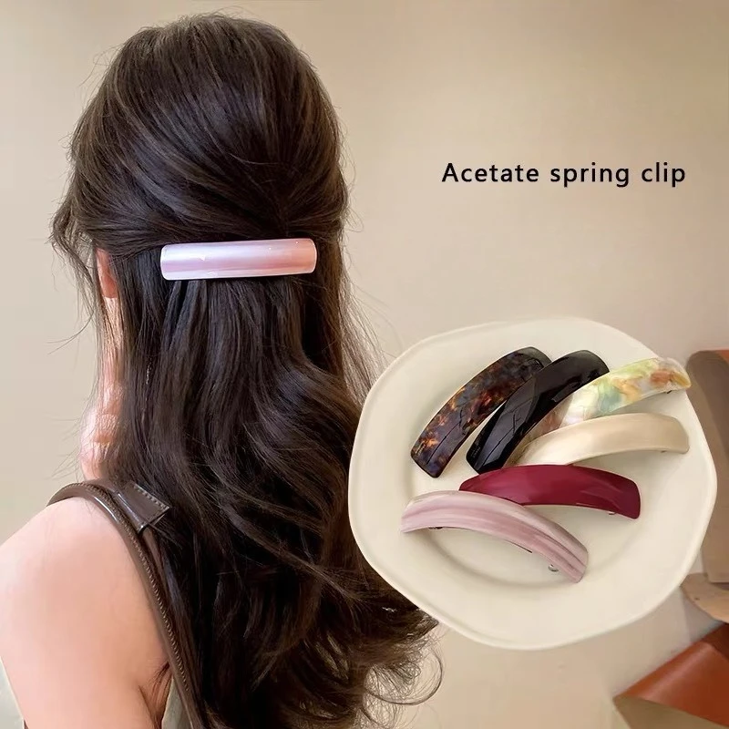 Korean-Style Half-Up Hairstyle with Acetate Hair Clip: Elegant Spring Clip for the Back of the Head, Ponytail Hair Accessory
Korean-Style Half-Up Hairstyle with Acetate Hair Clip: Elegant Spring Clip for the Back of the Head, Ponytail Hair Accessory