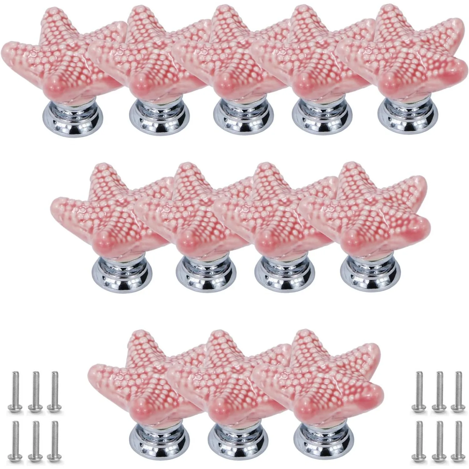 12-Pack Starfish Drawer Knobs Coastal Kitchen Cabinet Knos Beach Themeb Knob Ceramic Dresser Pulls and Handles for Cupboard
12-Pack Starfish Drawer Knobs Coastal Kitchen Cabinet Knos Beach Themeb Knob Ceramic Dresser Pulls and Handles for Cupboard