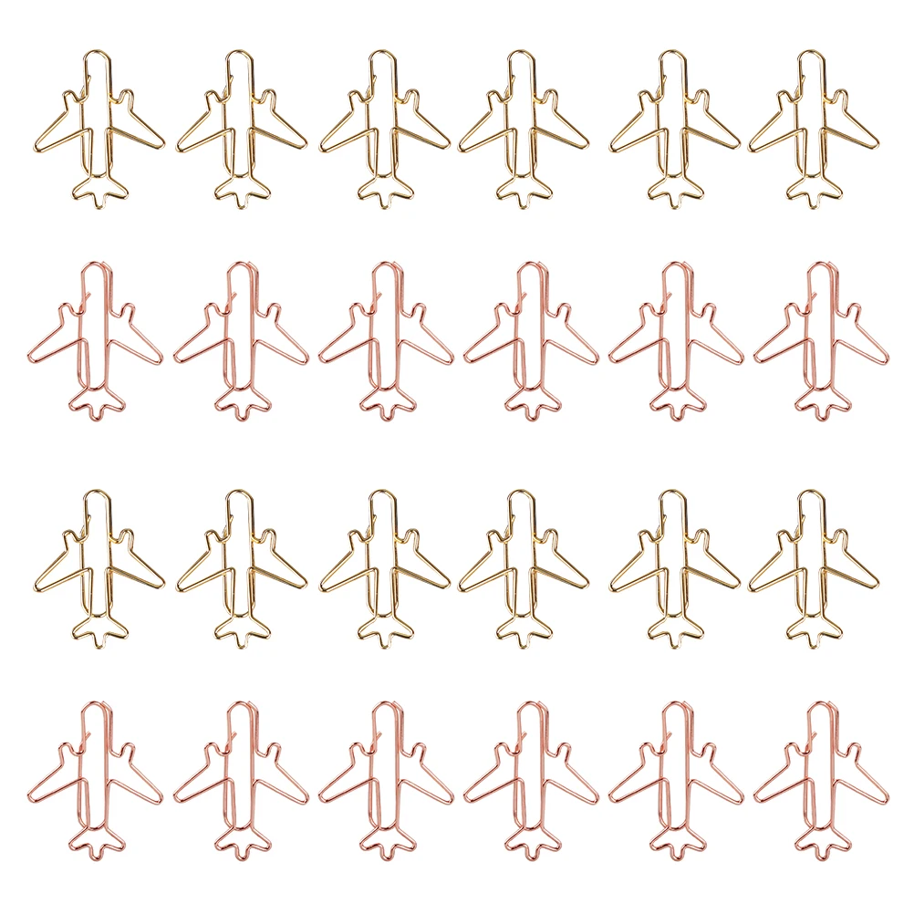 24 Pcs Plating Lovely Paper Bookmark Airplane Note Clips Shape Airplane Shaped Clips Office Supplies
24 Pcs Plating Lovely Paper Bookmark Airplane Note Clips Shape Airplane Shaped Clips Office Supplies