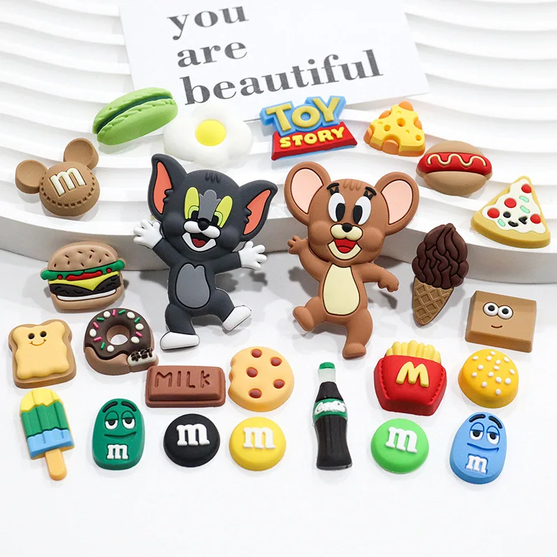MINISO Dynamic Tom and Jerry set Food Theme for Cute Cartoon Shoe Charms Decoration Accessories for Classic Clog X-mas Gifts
MINISO Dynamic Tom and Jerry set Food Theme for Cute Cartoon Shoe Charms Decoration Accessories for Classic Clog X-mas Gifts