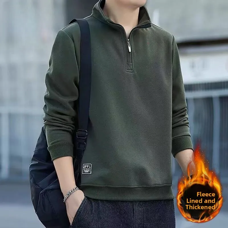 Men's Thickened Fleece Hoodie Zipper Closure Stand Collar Long Sleeve Sweatshirt Casual Comfortable Autumn Winter Fashion Urb...
Men's Thickened Fleece Hoodie Zipper Closure Stand Collar Long Sleeve Sweatshirt Casual Comfortable Autumn Winter Fashion Urb...